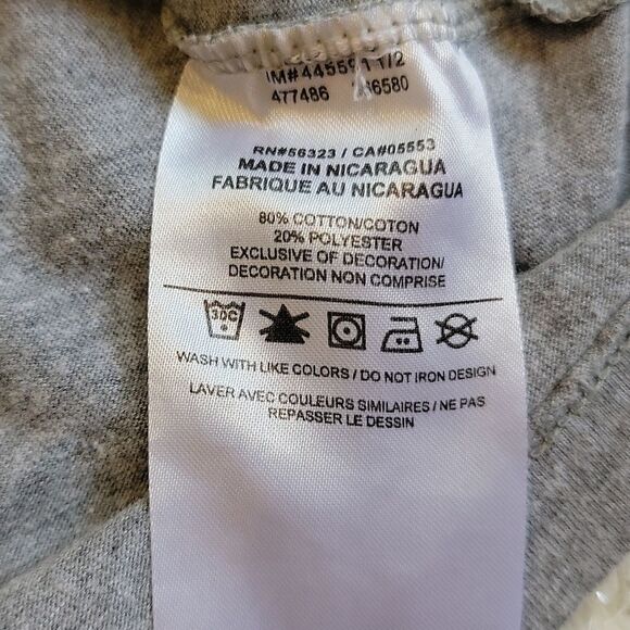 GIRL'S NIKE GRAY "JUST DO IT" T-SHIRT, SIZE LARGE - Picture 4 of 5